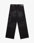 "INGENUITY"  BLACK WASHED BAGGY JEAN