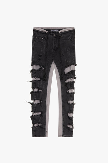 "FRAYSLATE" CHARCOAL WASH SKINNY JEAN