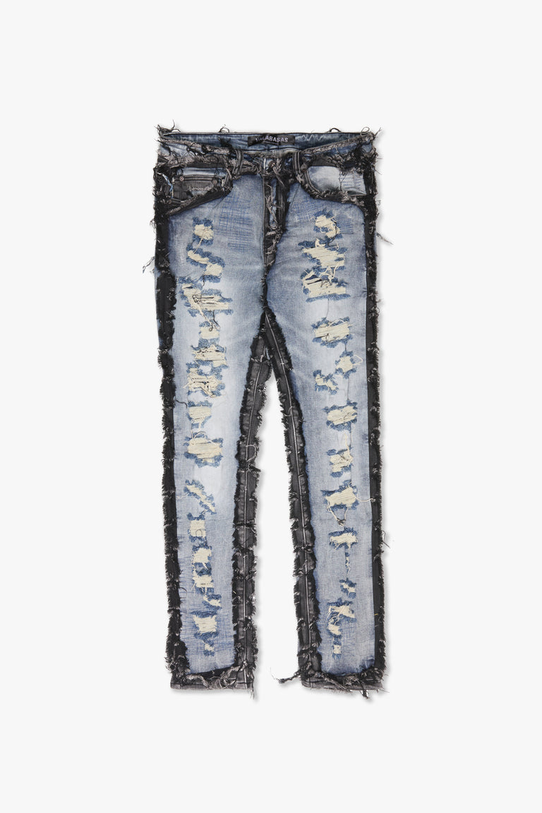 "IMPERIOR" BLUE/BLACK WASH SKINNY