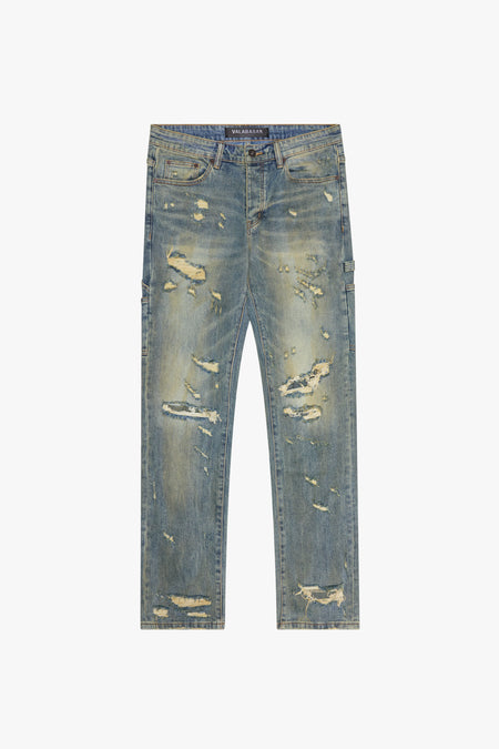 "CAESAR" DARK VINTAGE WASH STRAIGHT