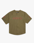 "CLOVER" OLIVE GREEN BASEBALL JERSEY