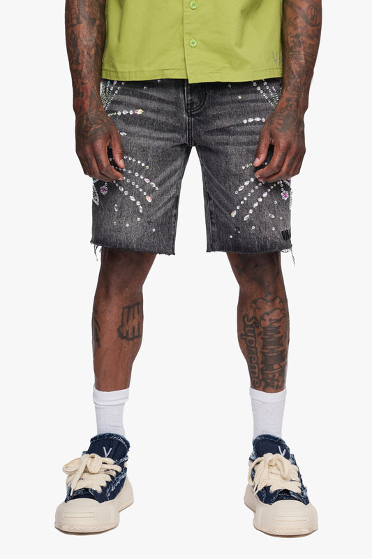 Samba Grey Wash Denim Shorts