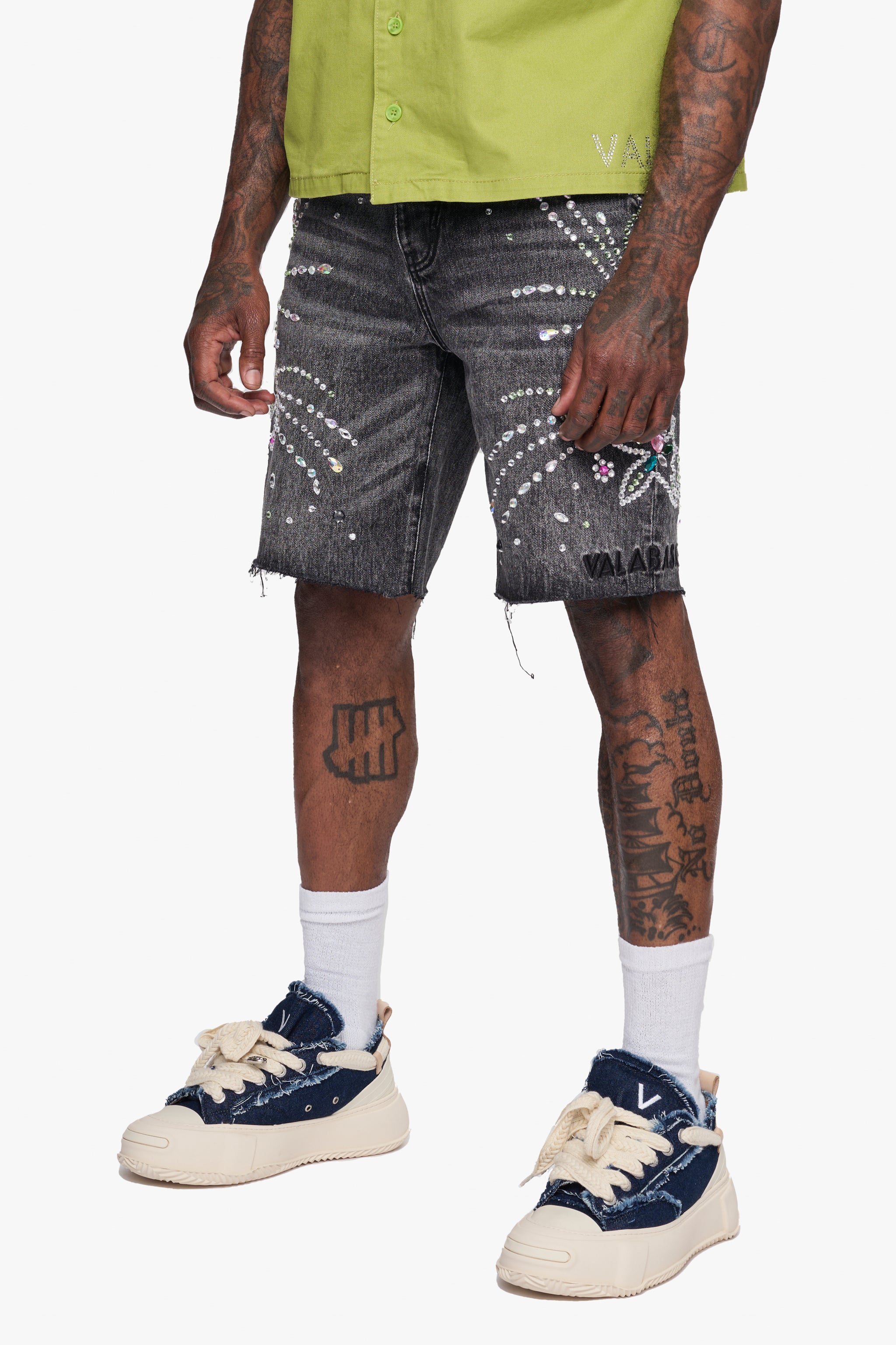 Samba Grey Wash Denim Shorts