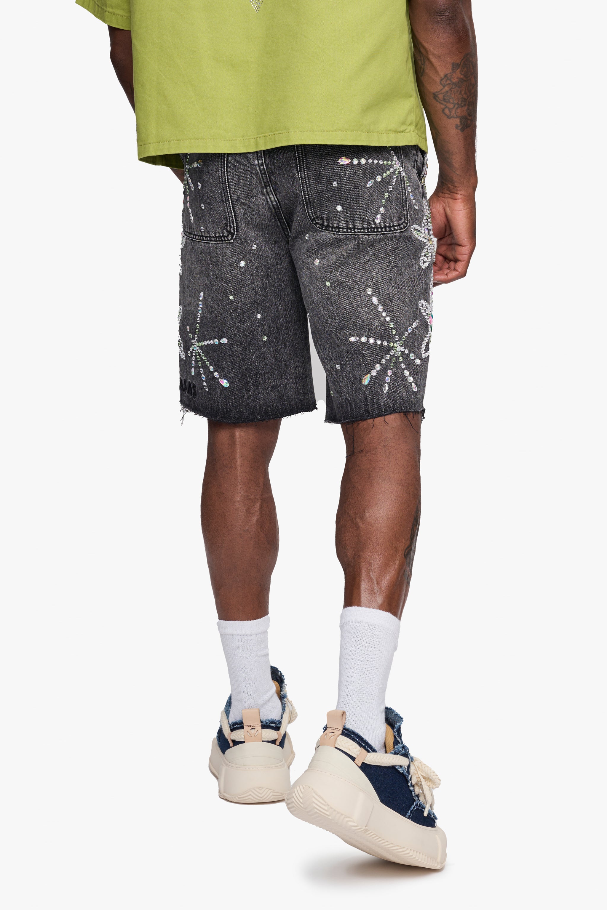 Samba Grey Wash Denim Shorts