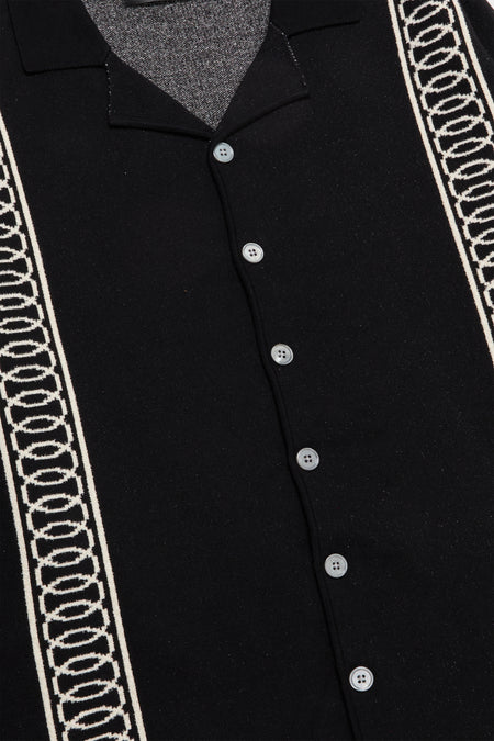 "Paradise" Black Button Down