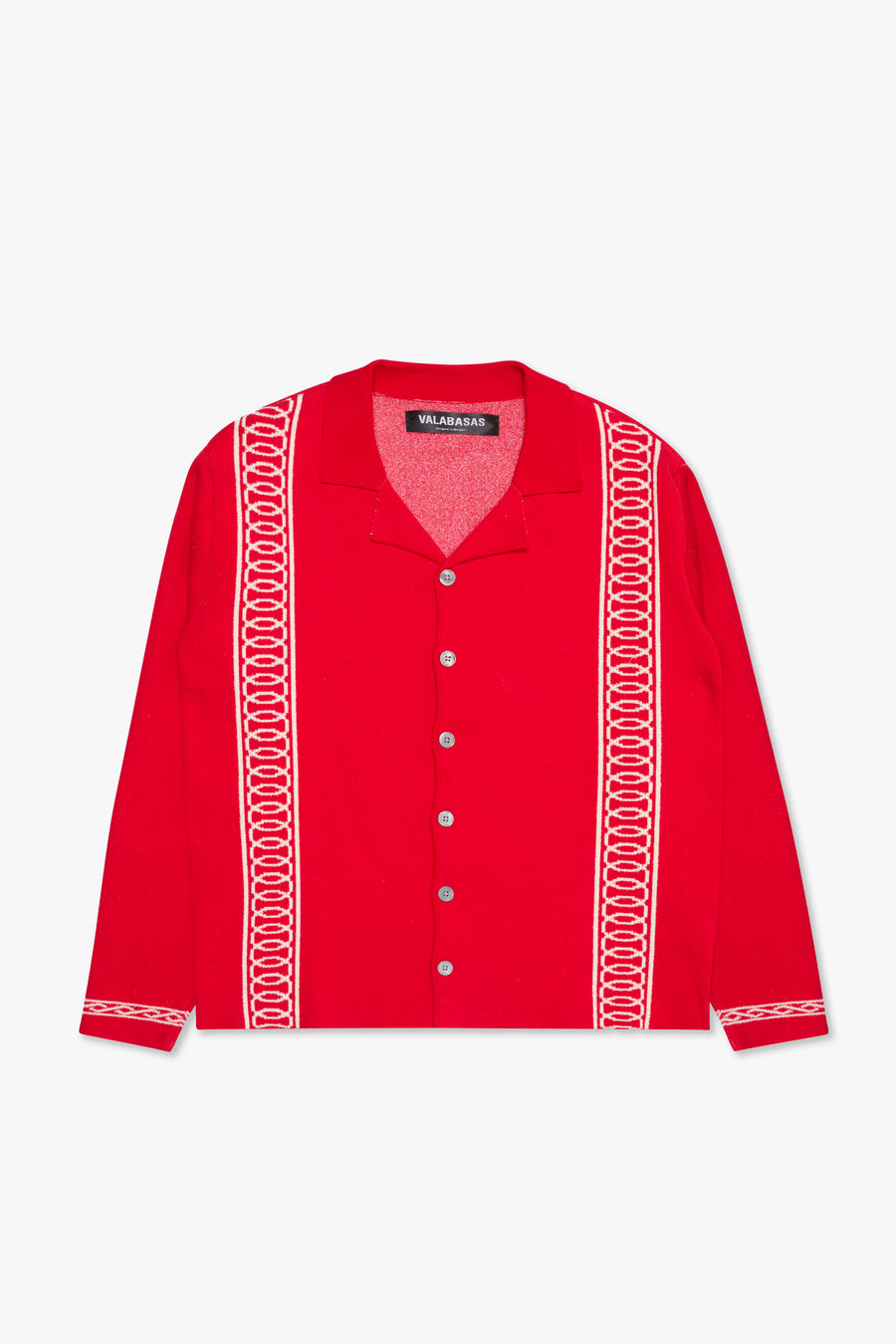 "Paradise" Red Button Down