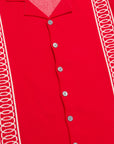 "Paradise" Red Button Down