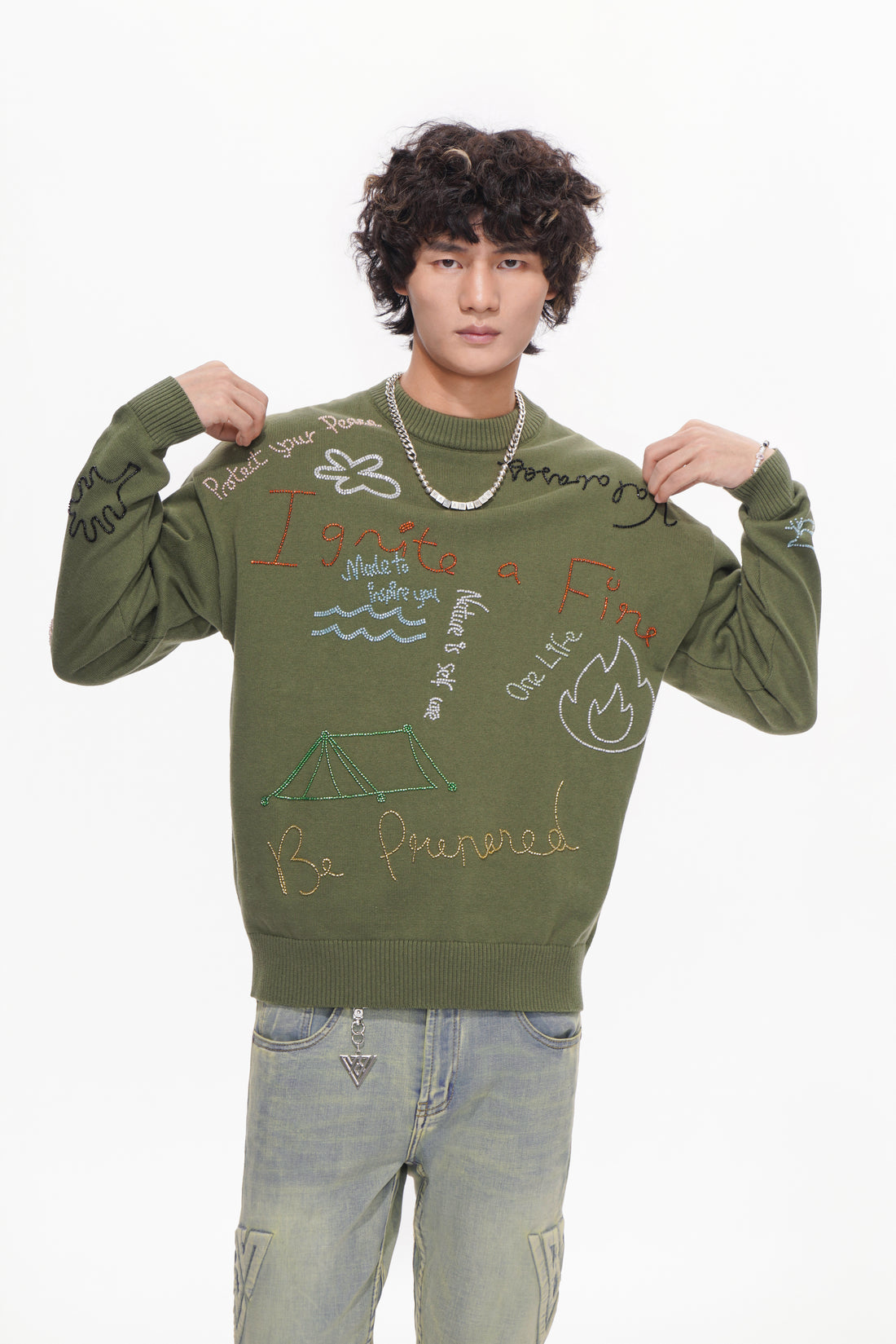 Ignition Green Crewneck