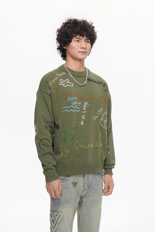 Ignition Green Crewneck