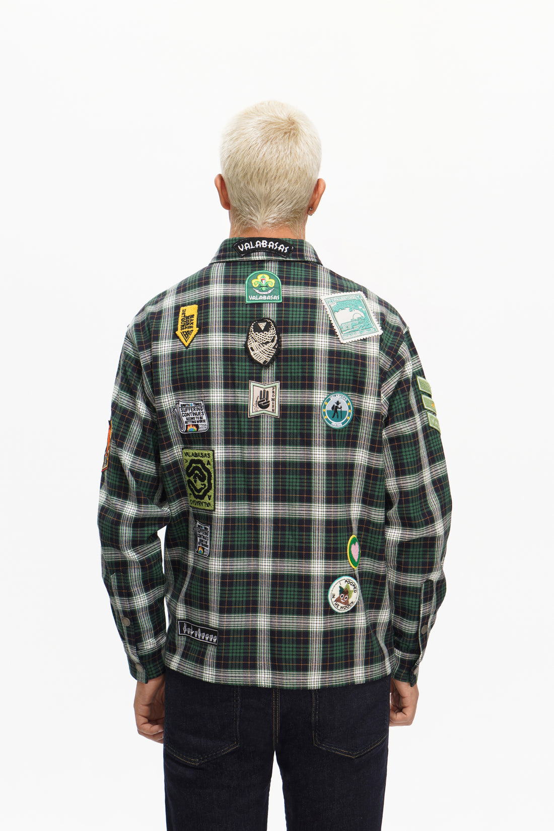 Forge Button Down Green/White/Black