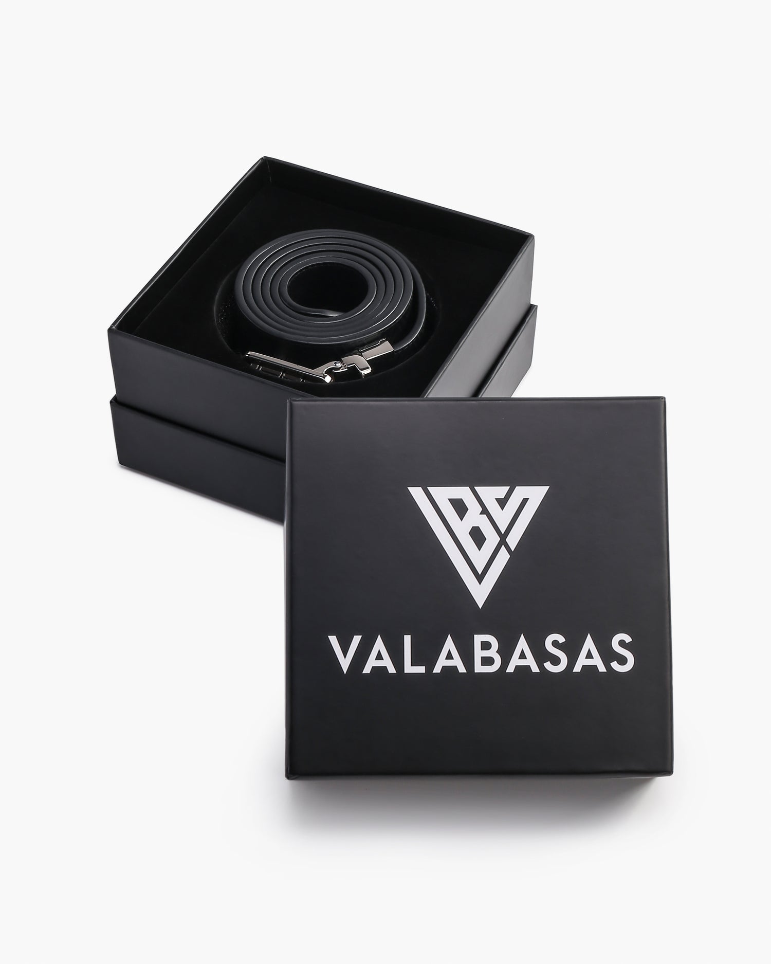 "SAIR" Black Leather Belt