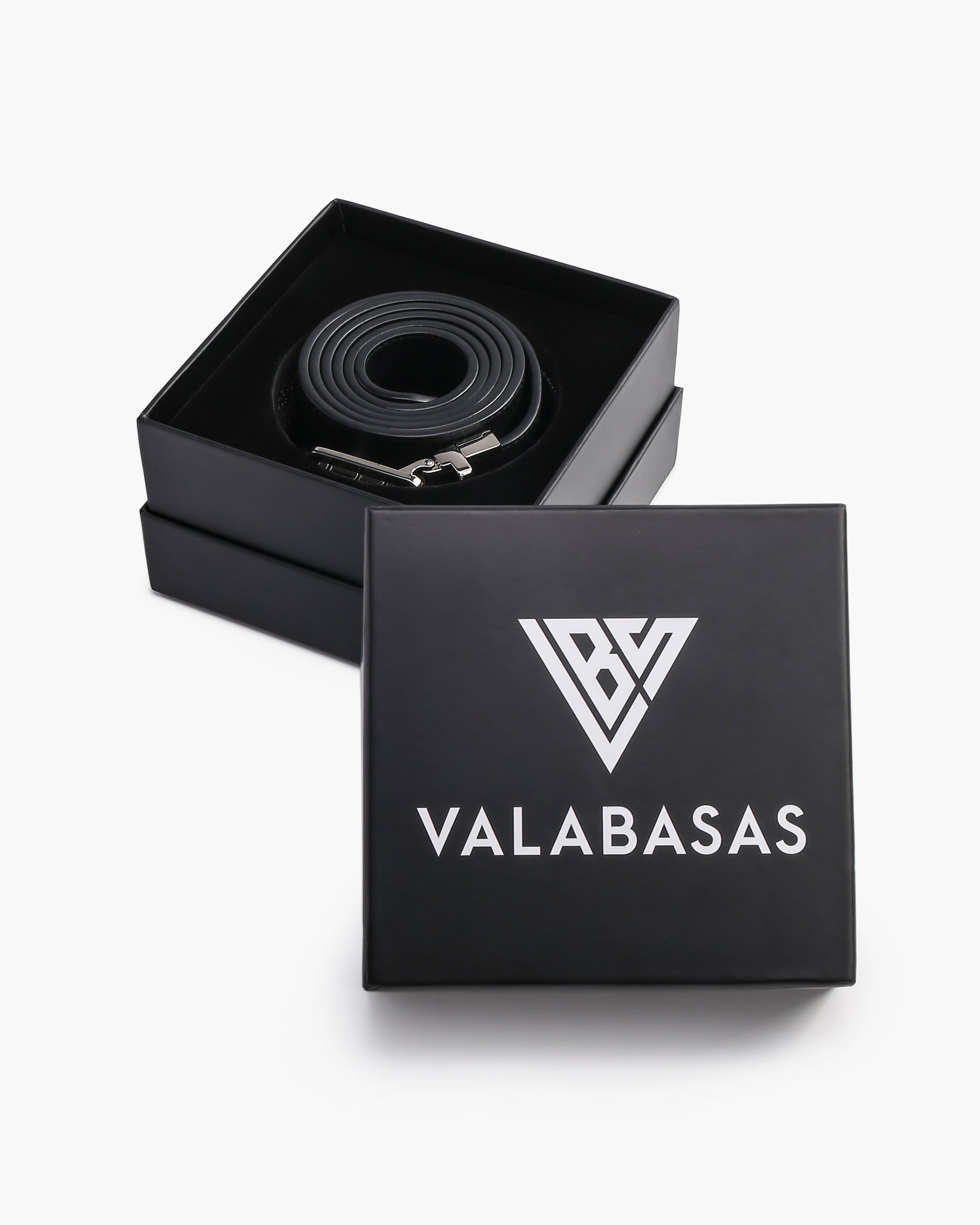 "SAIR" Black Leather Belt
