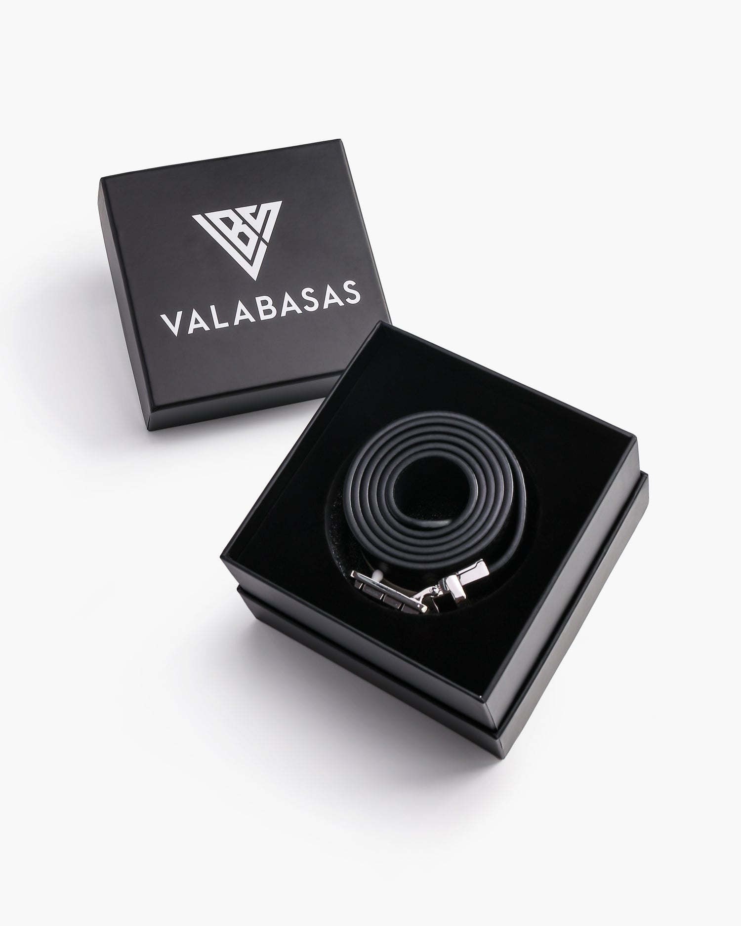 "SAIR" Black Leather Belt