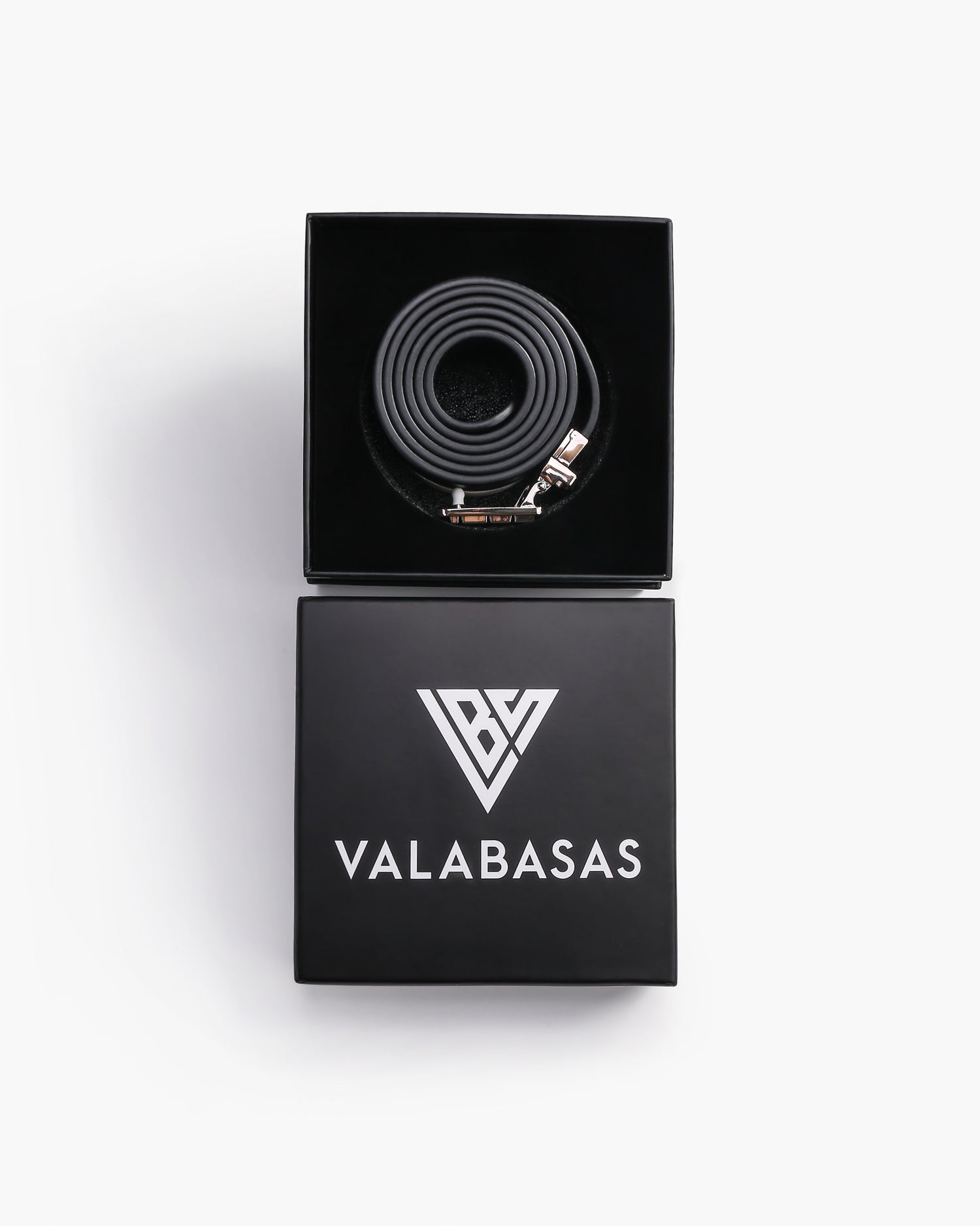 "SAIR" Black Leather Belt