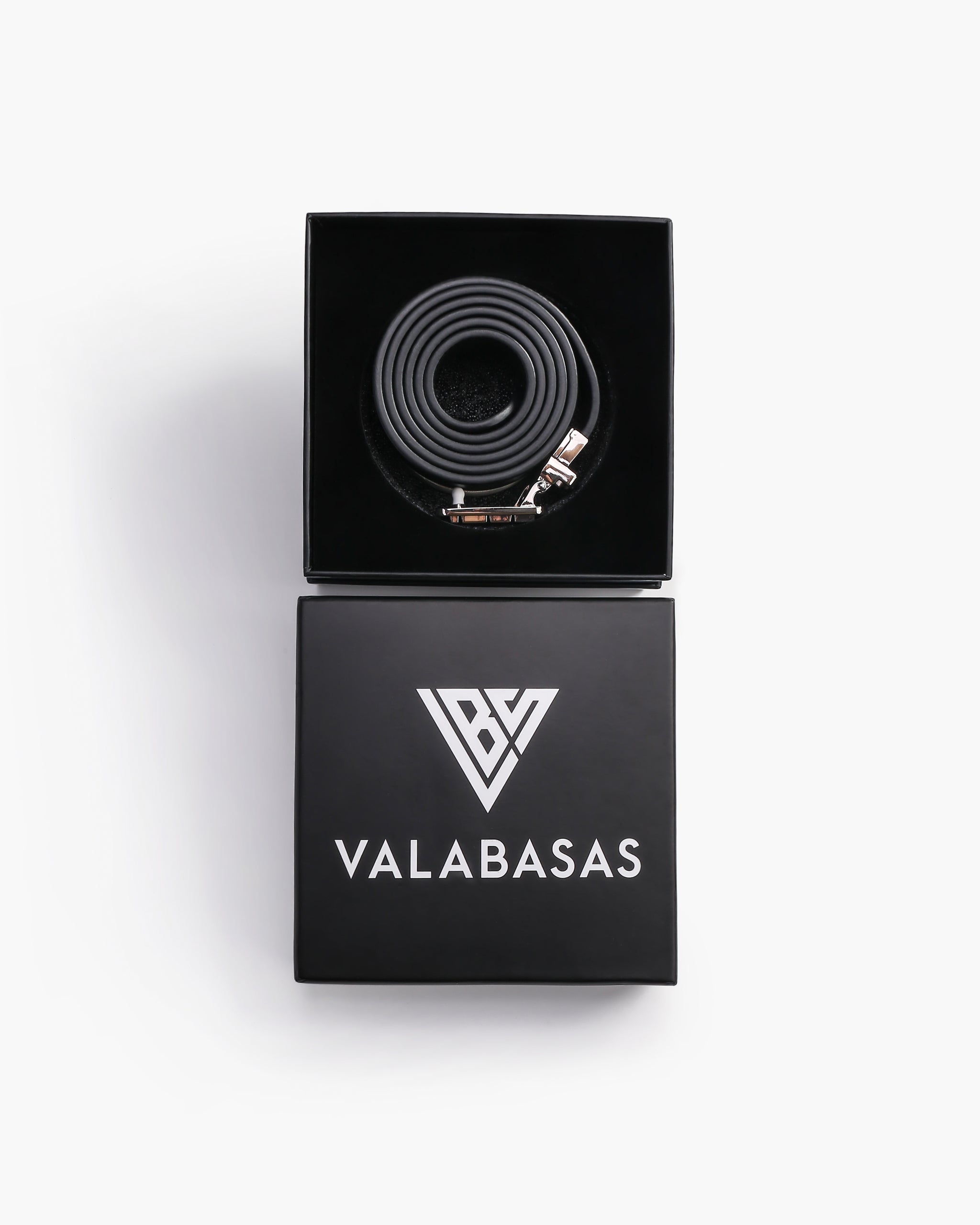 "SAIR" Black Leather Belt