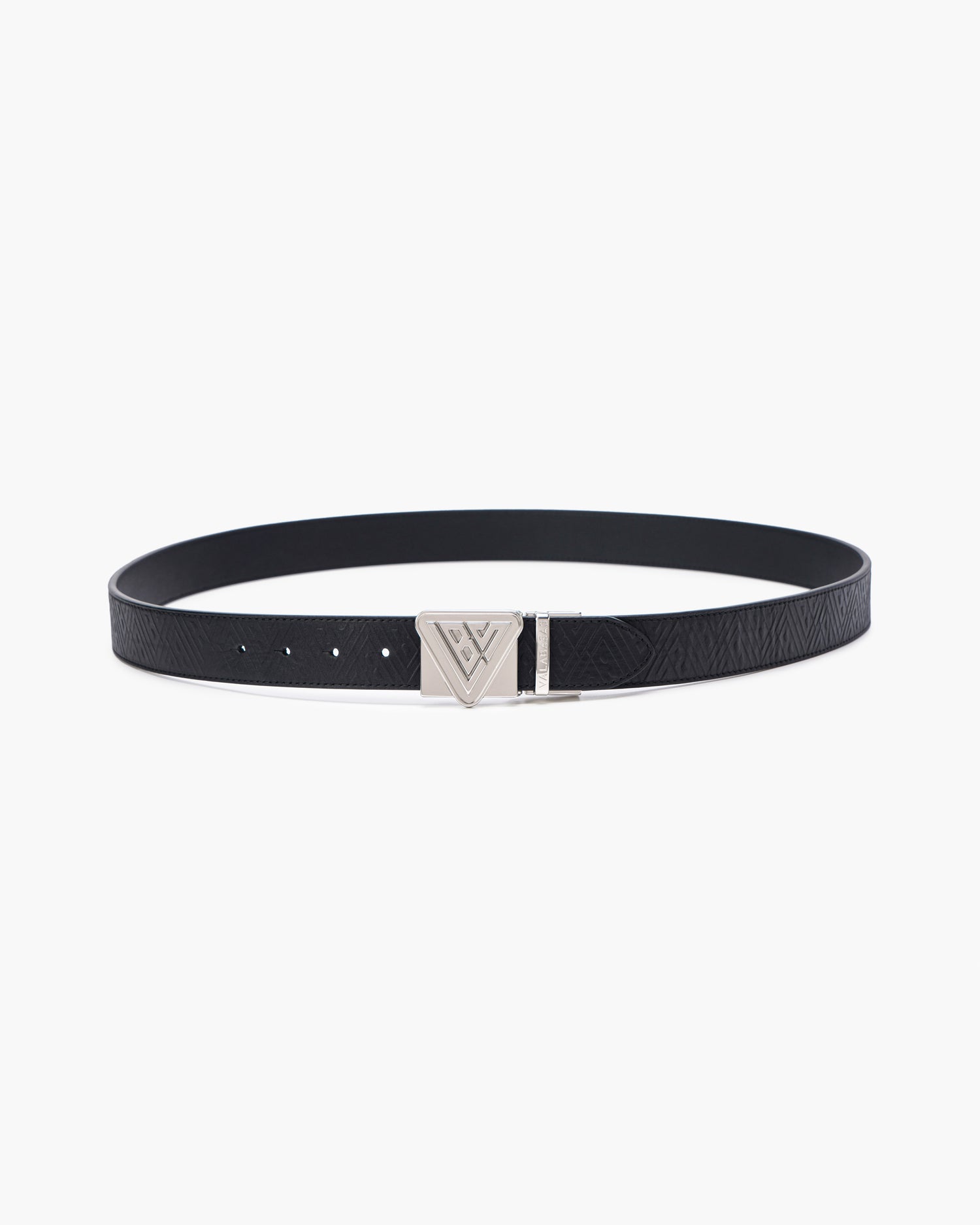 "SAIR" Black Leather Belt