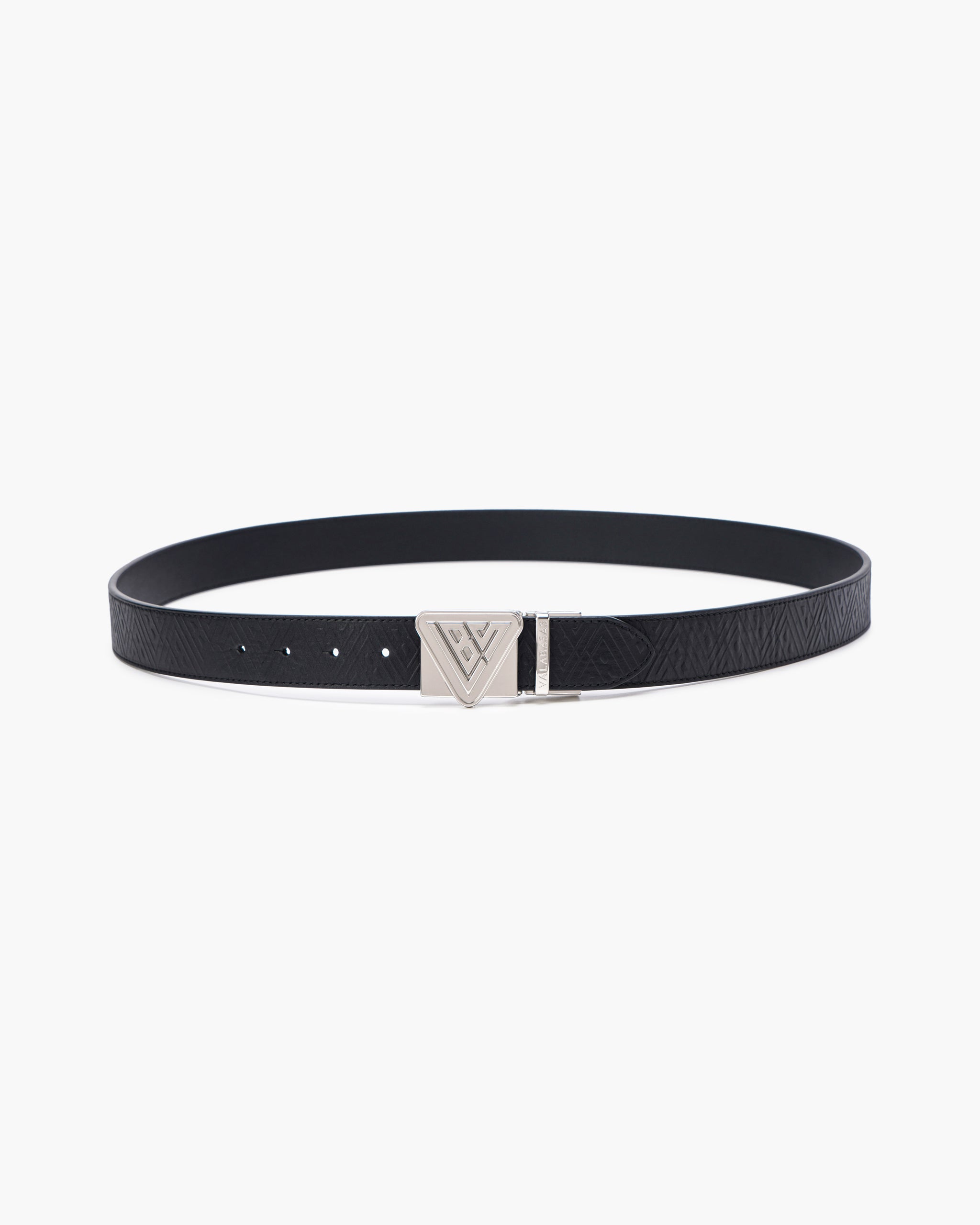 "SAIR" Black Leather Belt