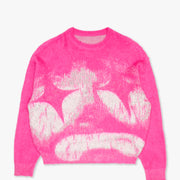 "SAD DAYS" FUCHSIA CREW NECK