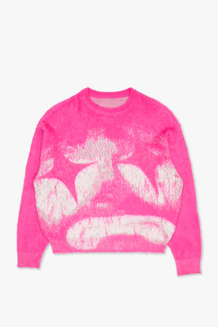 "SAD DAYS" FUCHSIA CREW NECK