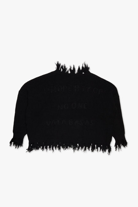 "PROPERTY" BLACK SWEATER