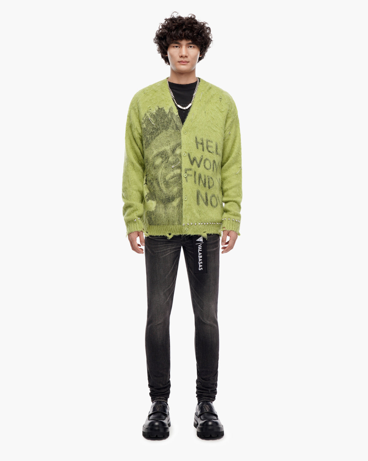 Can't Hide Green Mohair Cardigan