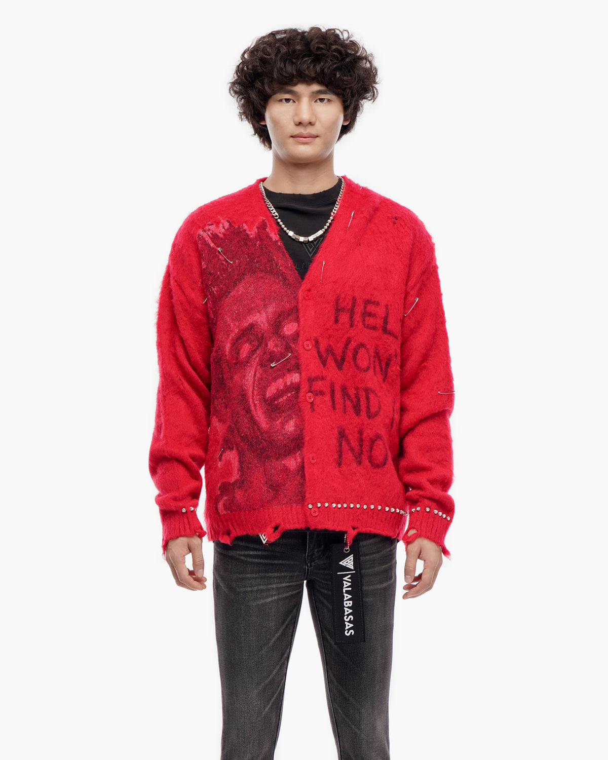 Can't Hide Red Mohair Cardigan