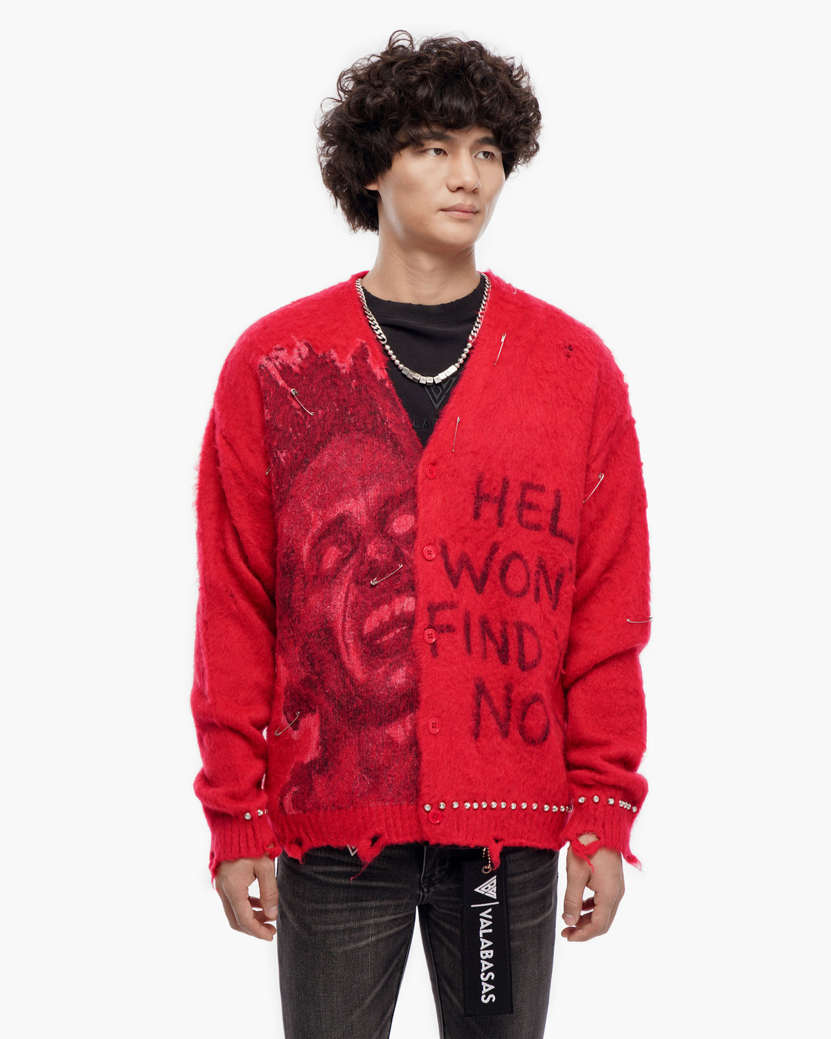 Can't Hide Red Mohair Cardigan