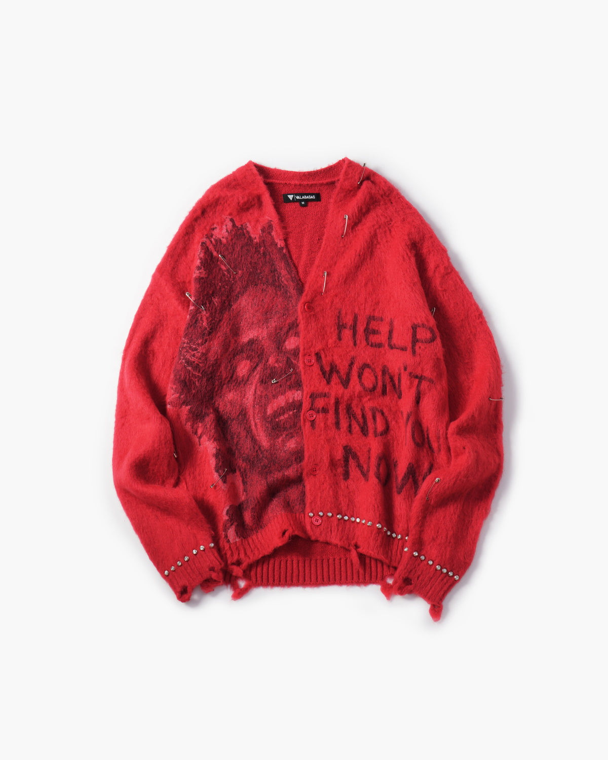 Can't Hide Red Mohair Cardigan