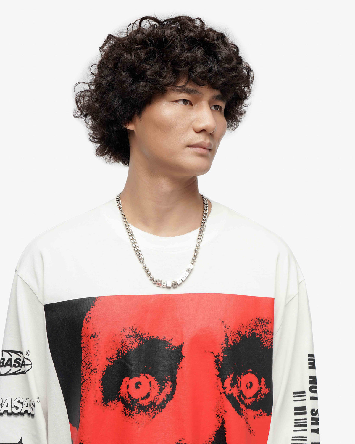 Shy White Long Sleeve T-Shirt