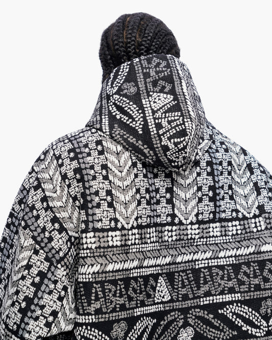 Tundra Black Woven Hoodie