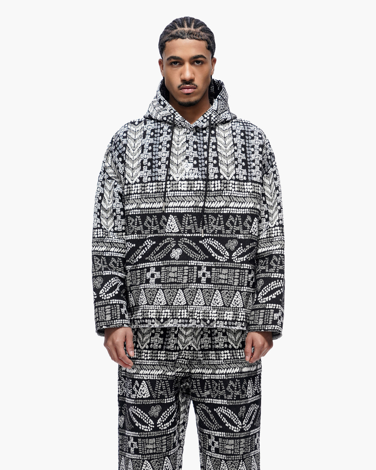 Tundra Black Woven Hoodie