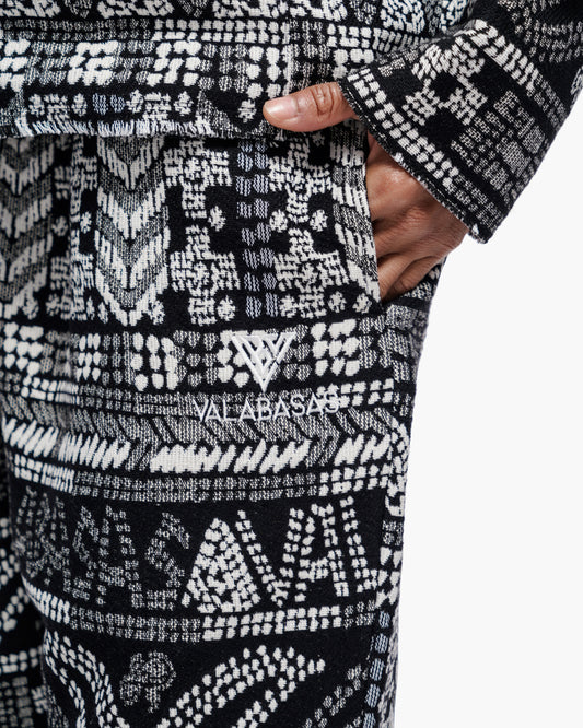 Tundra Black Woven Hoodie