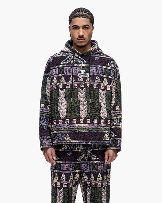 Tundra Purple Woven Hoodie