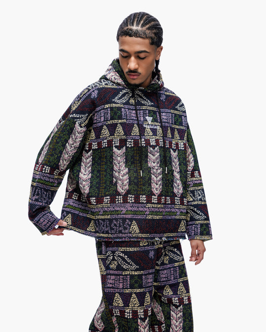 Tundra Purple Woven Hoodie