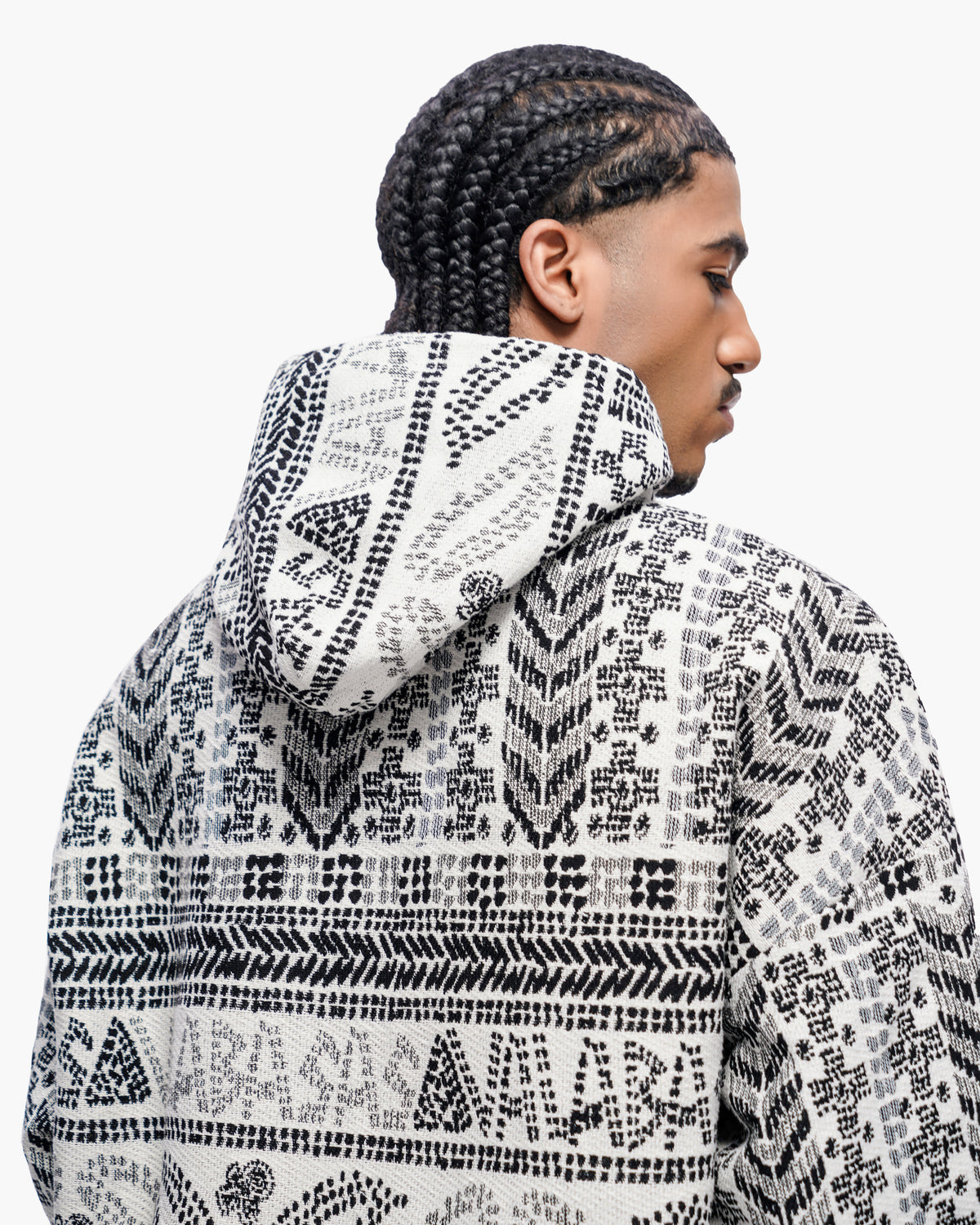 Tundra White Woven Hoodie