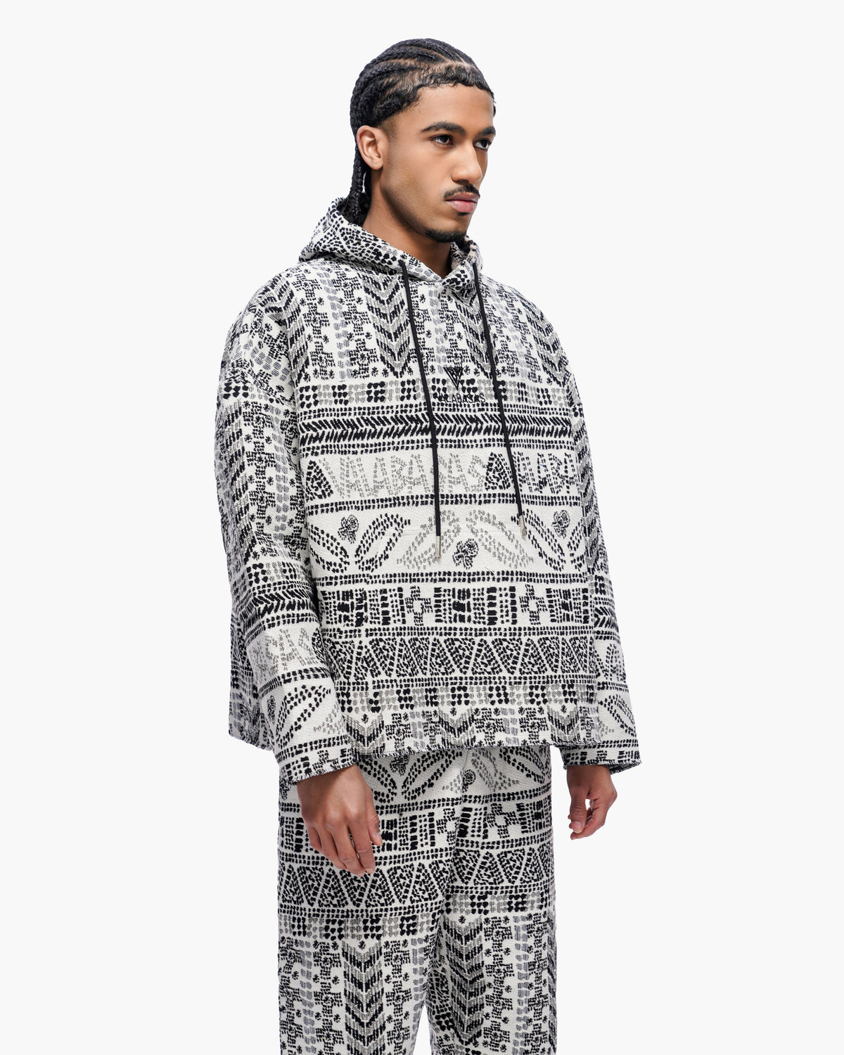 Tundra White Woven Hoodie