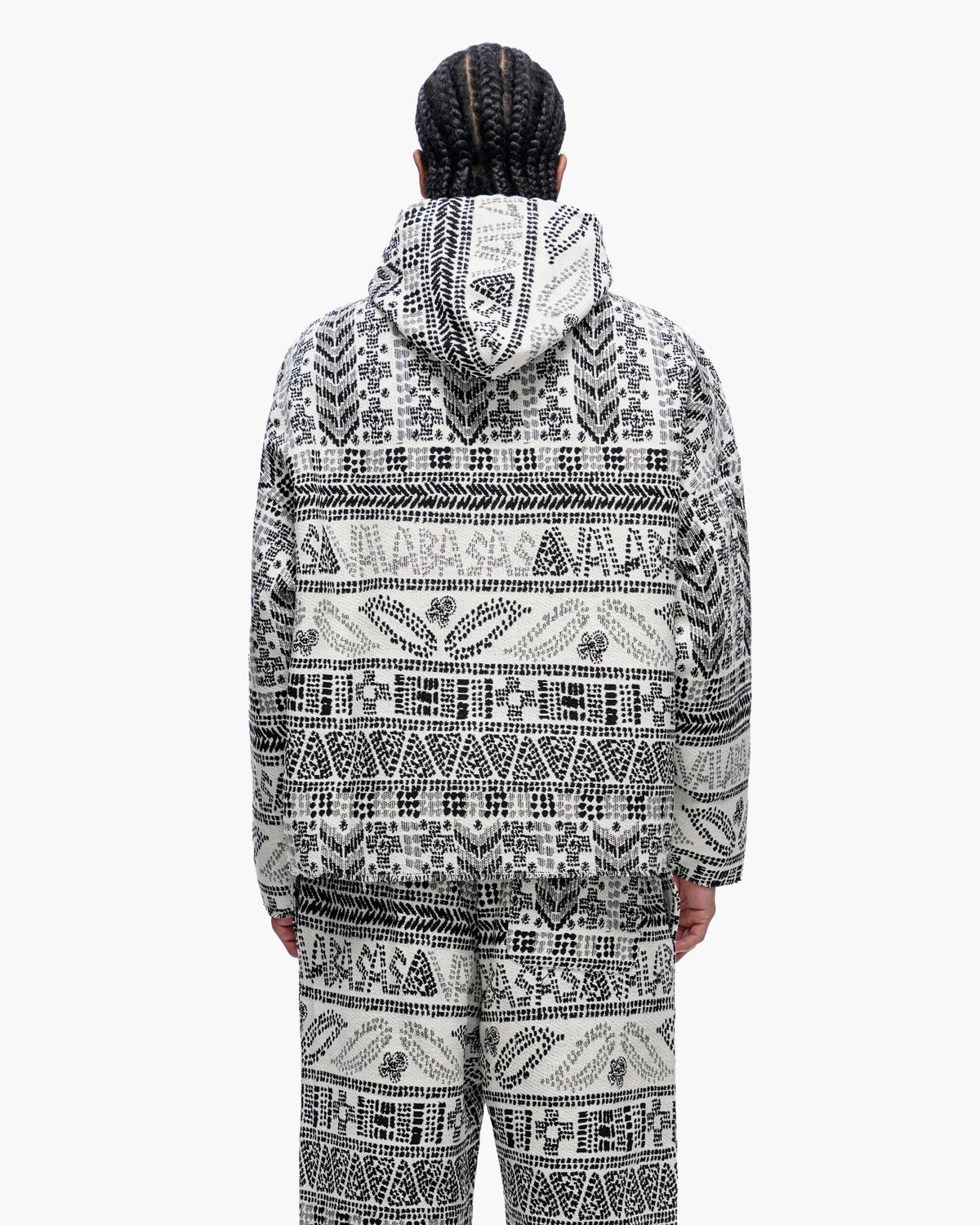 Tundra White Woven Hoodie