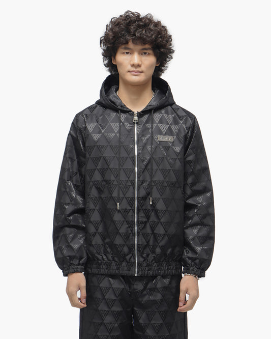 Monogram 2.0 Black Windbreaker Jacket