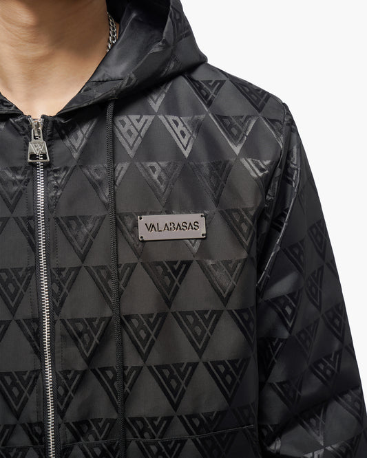 Monogram 2.0 Black Windbreaker Jacket