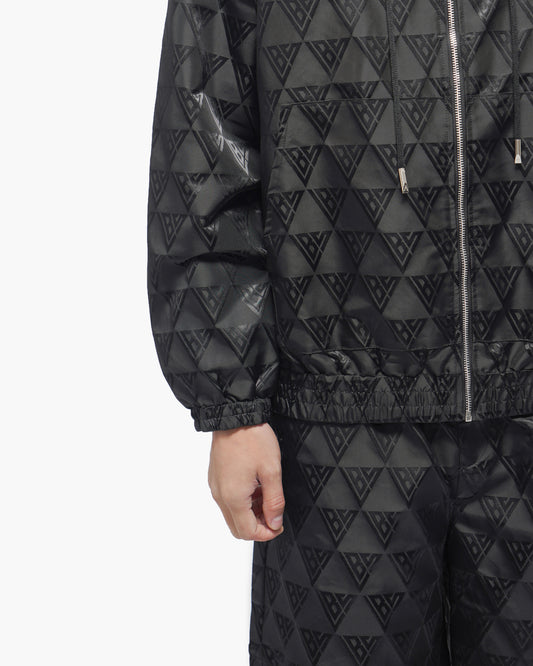 Monogram 2.0 Black Windbreaker Jacket