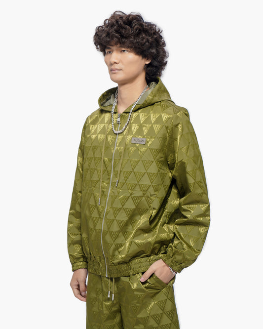 Monogram 2.0 Olive Windbreaker Jacket