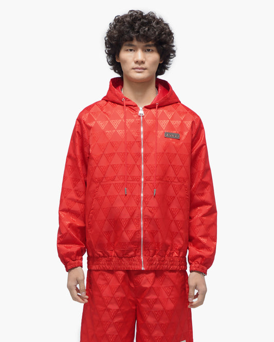 Monogram 2.0 Red Windbreaker Jacket