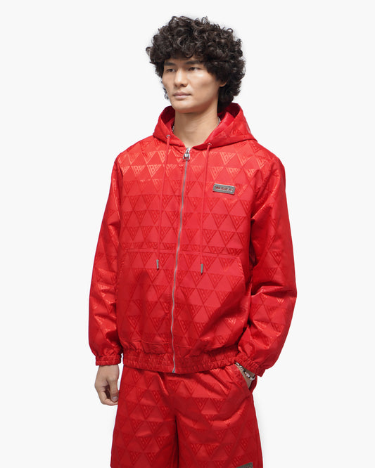 Monogram 2.0 Red Windbreaker Jacket