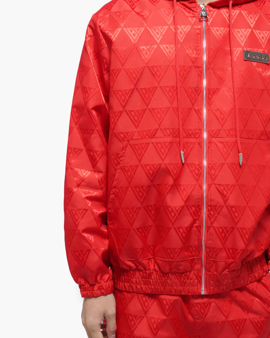 Monogram 2.0 Red Windbreaker Jacket