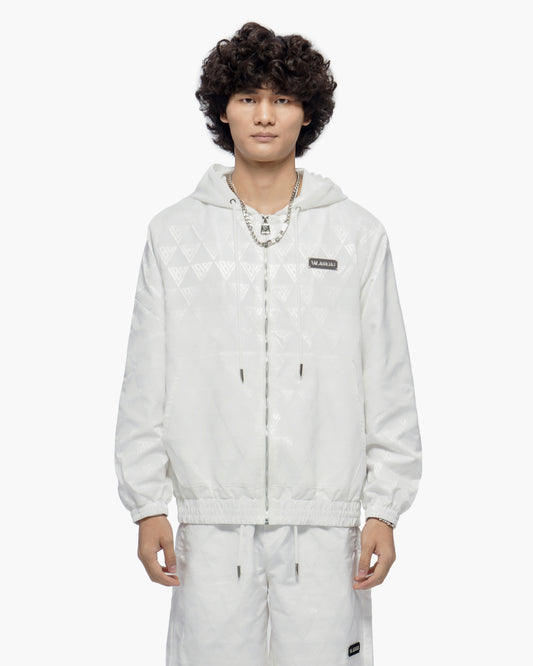 Monogram 2.0 White Windbreaker Jacket