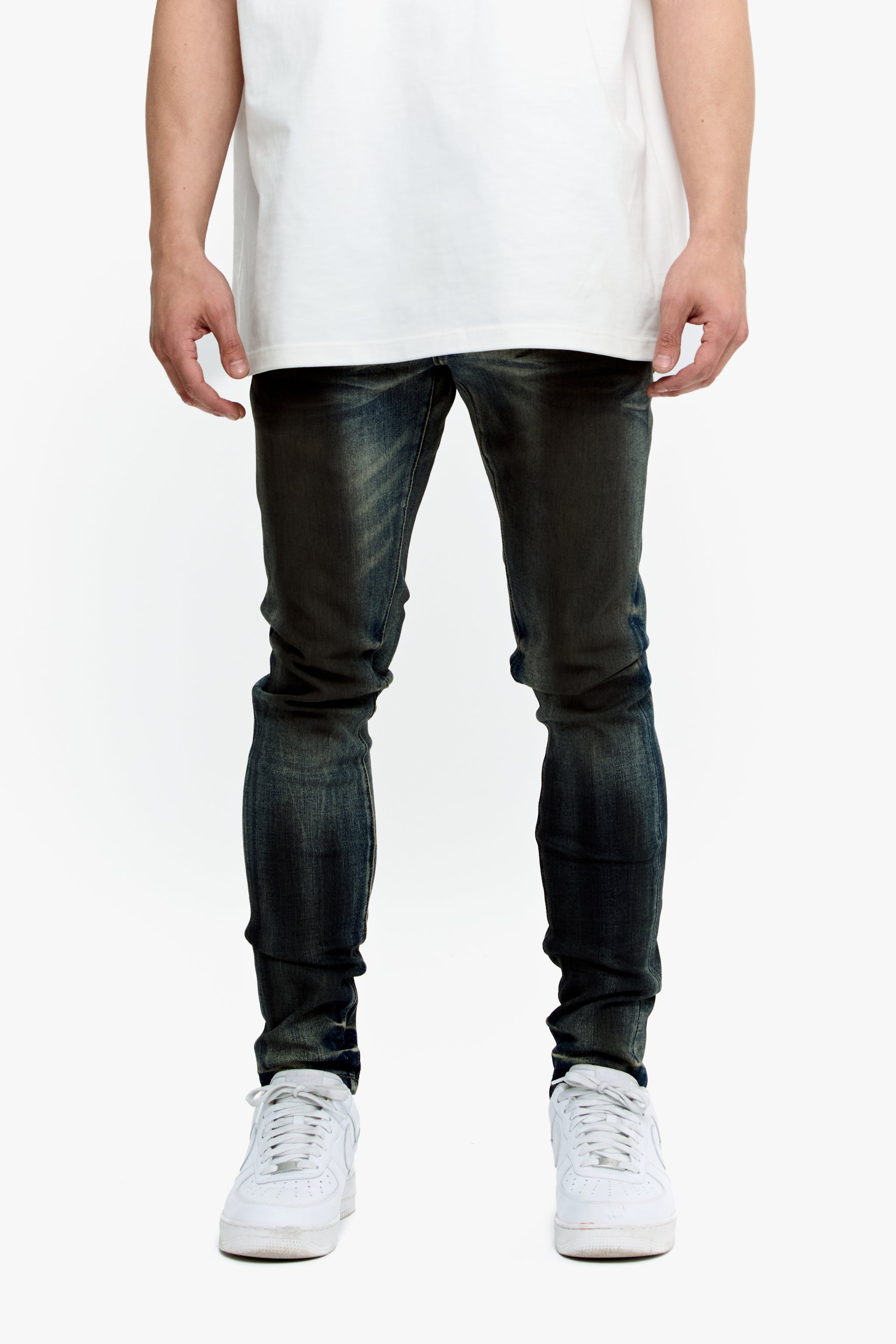 Mr.Flex Dirty Vintage Medium Blue Skinny Jeans