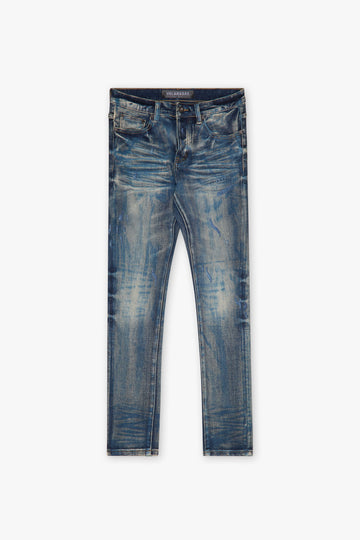 "MR. FLEX" DARK VINTAGE BLUE SKINNY