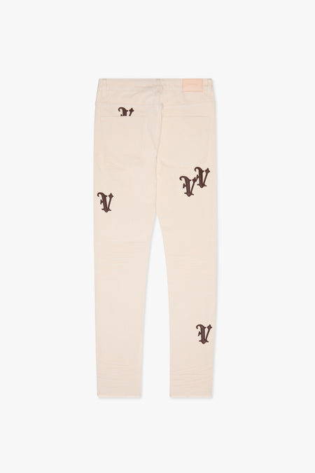 "VEED" OG WHITE SKINNY JEAN