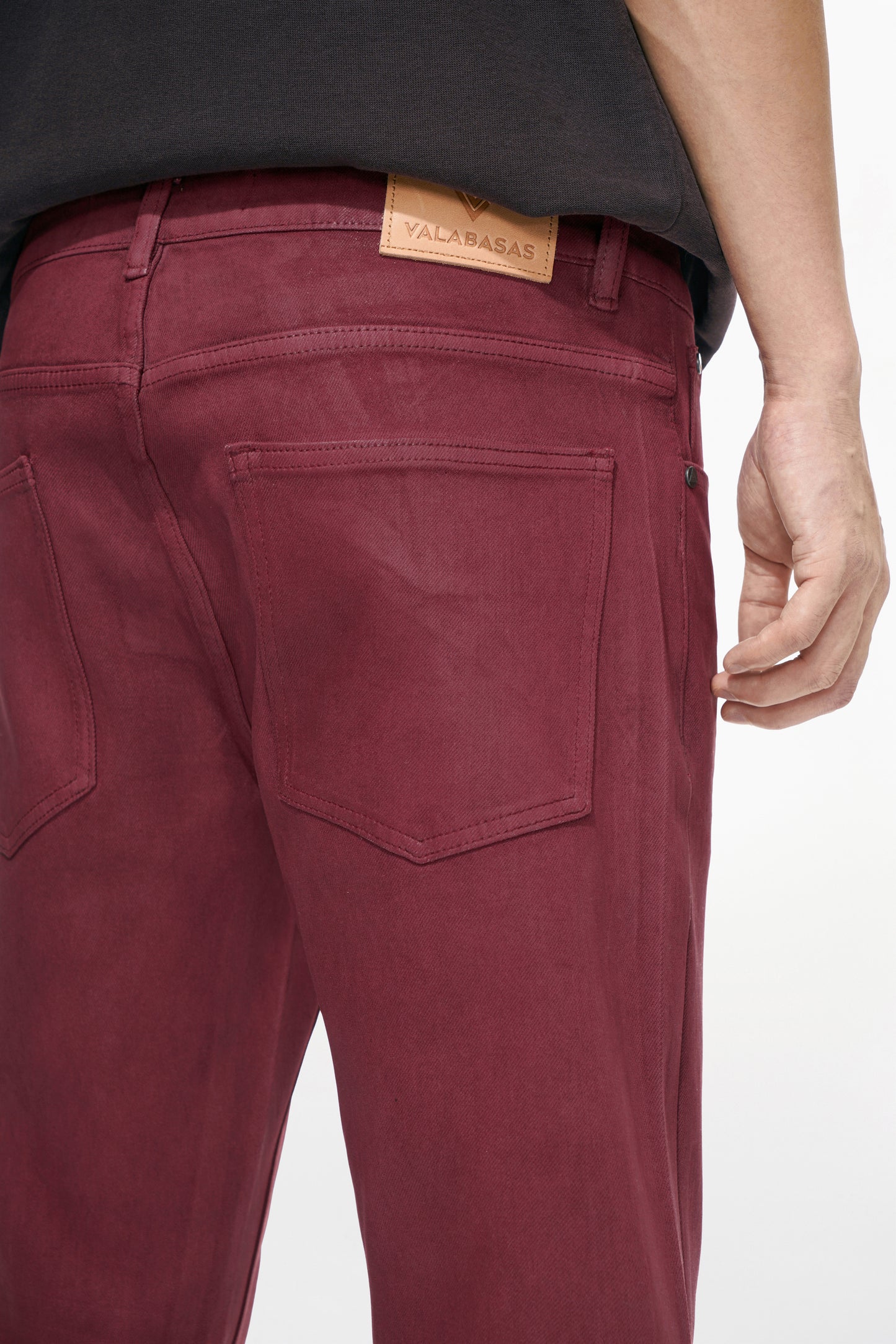 Mr.Slim Burgundy Waxed Skinny Jean