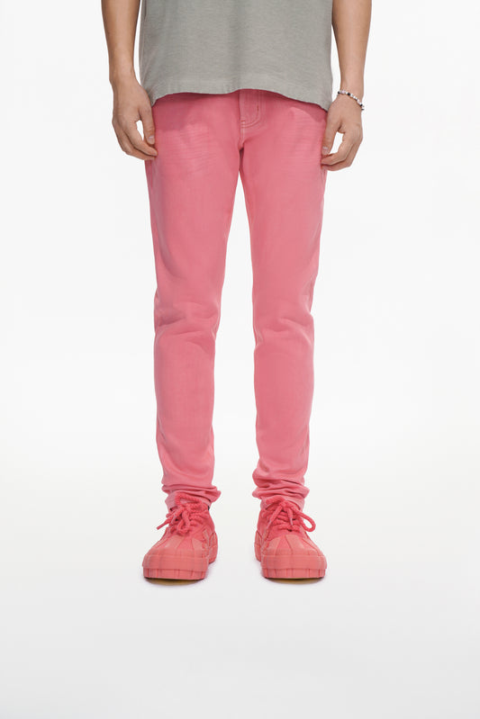 Mr.Slim Light Coral Waxed Skinny Jean
